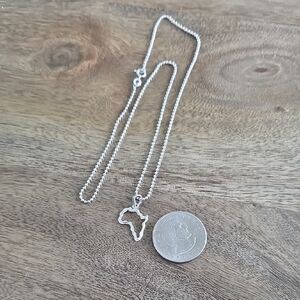 Silver Africa Pendant Necklace